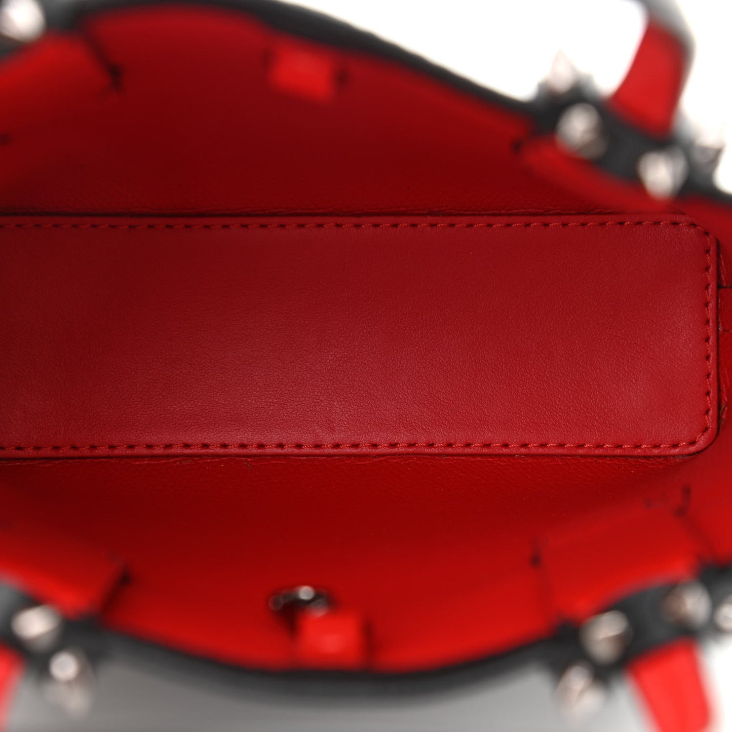 Calfskin Spikes Mini North South Cabata Tote Black