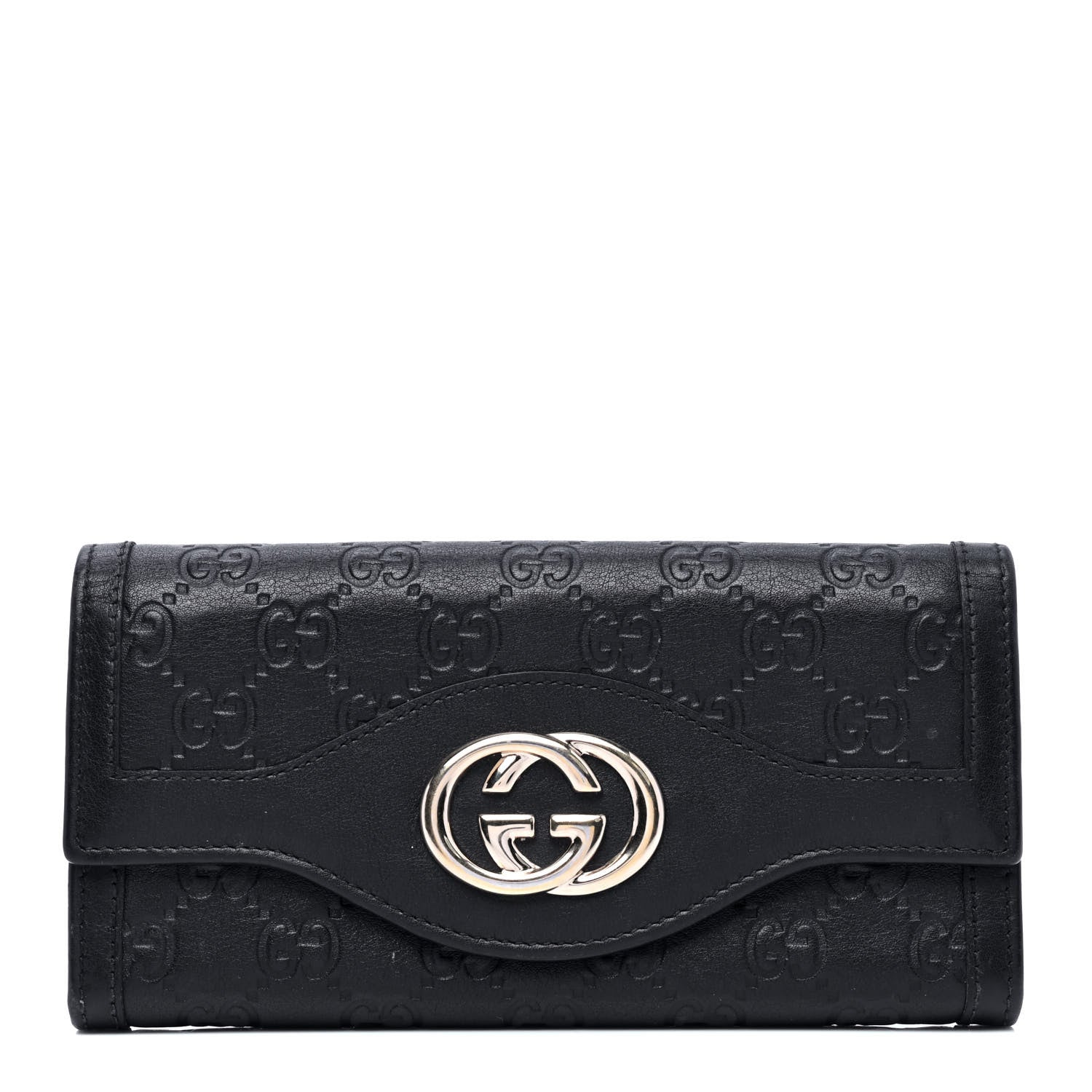 Gucci Guccissima Sukey Continental Wallet Continental Wallet Black 1 of 5