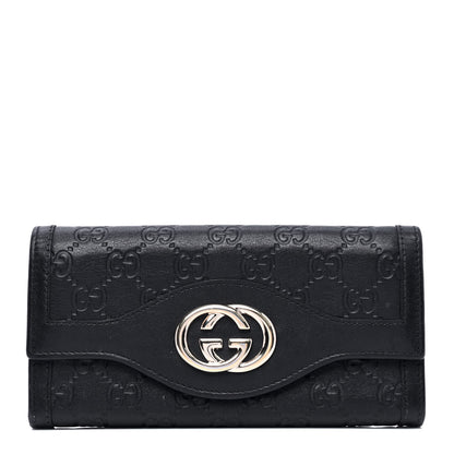 Gucci Guccissima Sukey Continental Wallet Continental Wallet Black 1 of 5