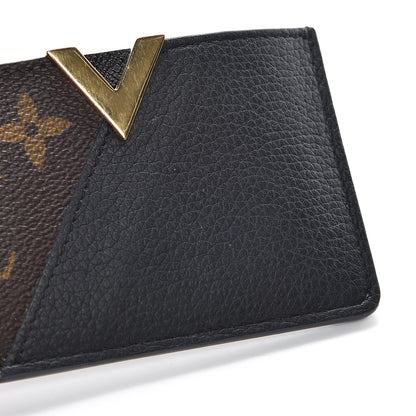 Louis Vuitton Monogram Calfskin Kimono Card Holder Black 8 of 9