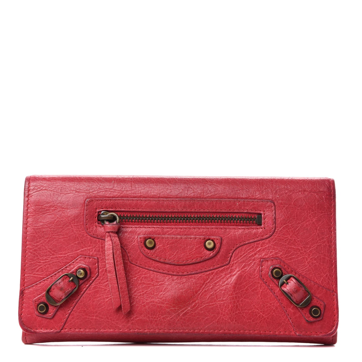 Agneau Classic Hardware Money Wallet Rose Thulian