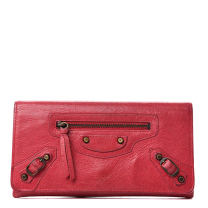 Balenciaga Agneau Classic Hardware Money Wallet Rose Thulian 1 of 8