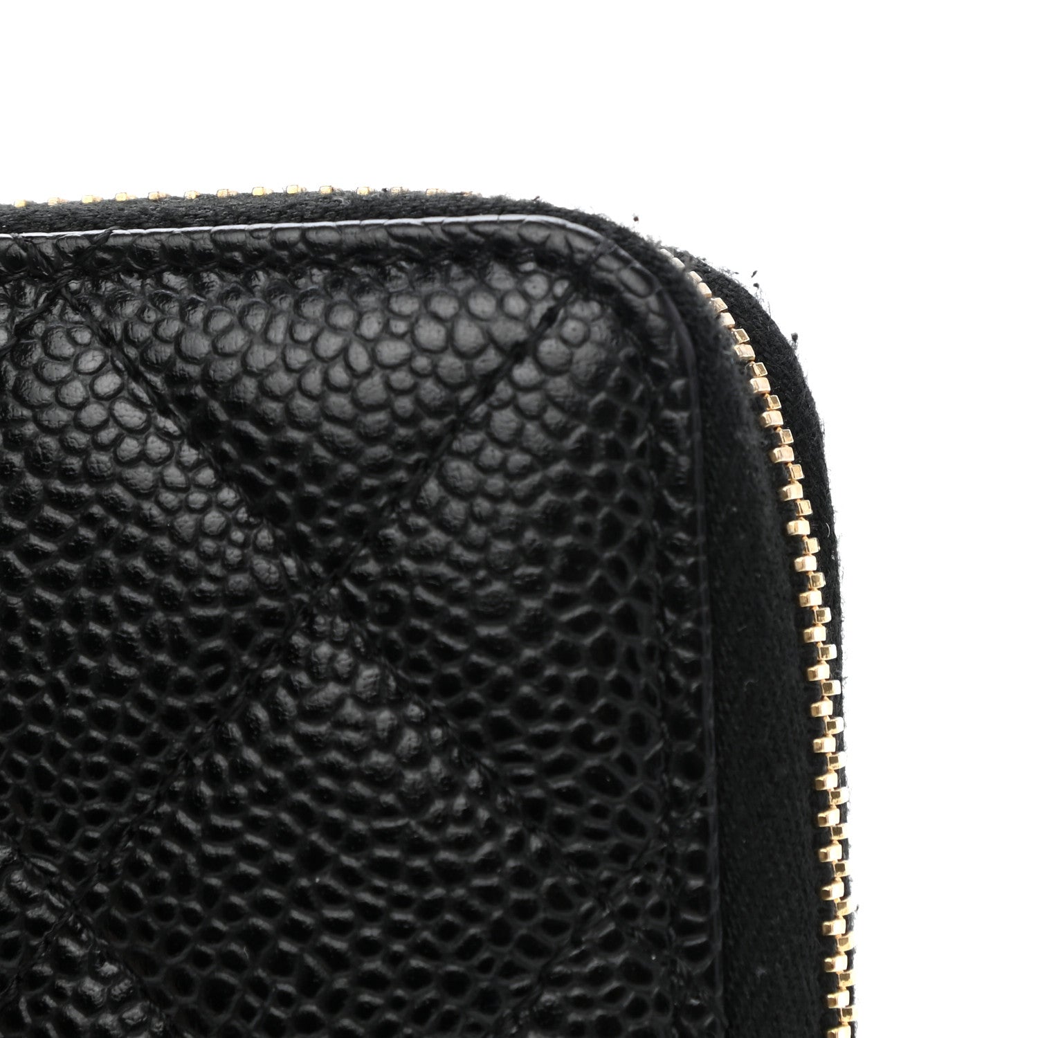 Chanel Caviar Quilted Large Zip Around Organizer Wallet Black 9 of 12