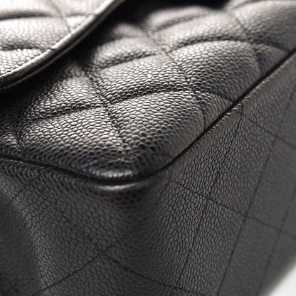 Chanel Caviar Quilted Jumbo Double Flap Black 11 of 18
