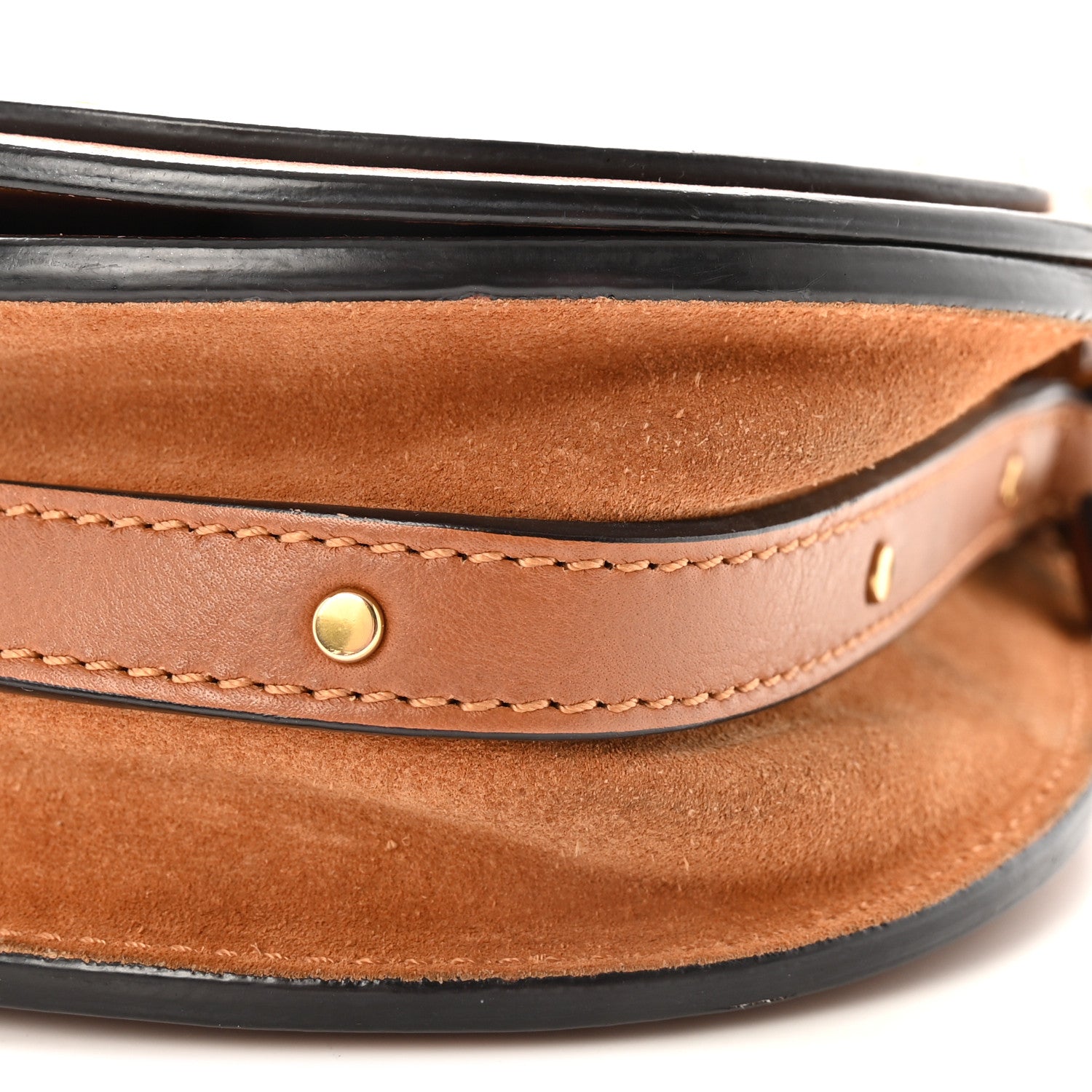 Chloe Calfskin Suede Small Nile Bracelet Bag Caramel 9 of 9