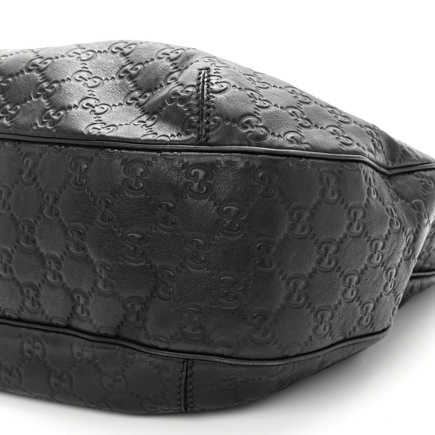 Gucci Guccissima Large New Ladies Web Hobo Black 10 of 13