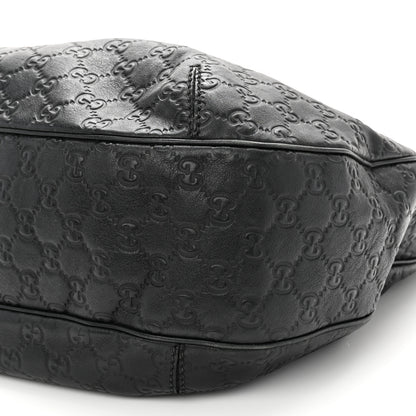 Gucci Guccissima Large New Ladies Web Hobo Black 10 of 13