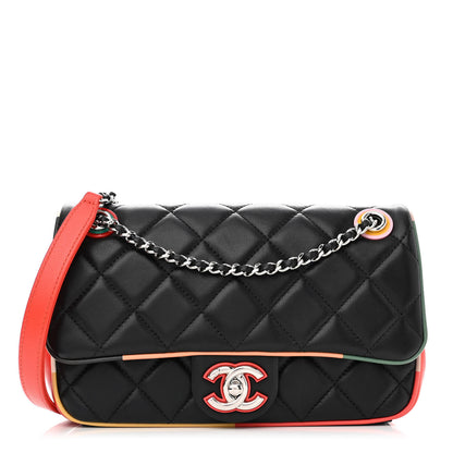 Chanel Lambskin Plexiglass Quilted Small Cuba Color Flap Black Multicolor 1 of 12