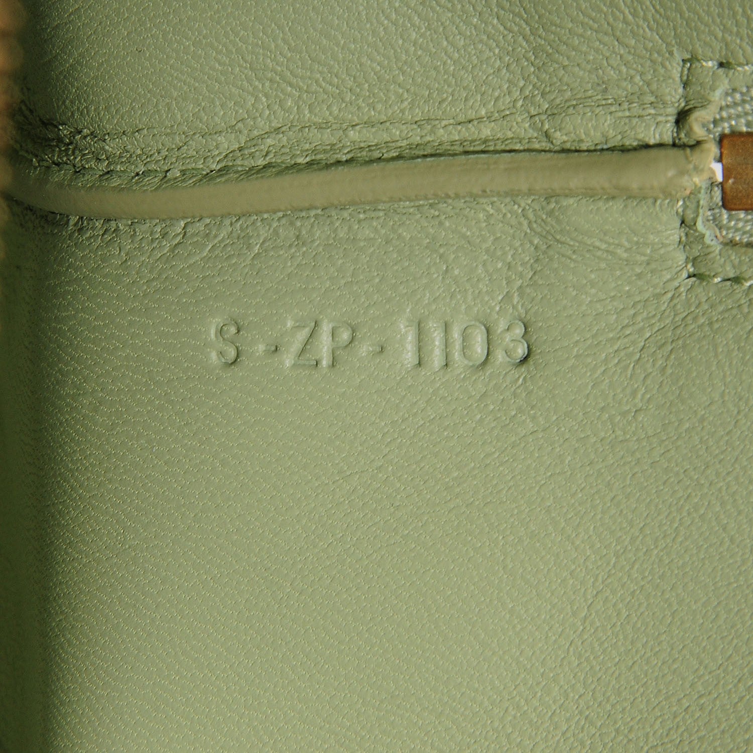 Celine Lambskin Bi-Color Solo Clutch Pouch Pistachio Black 8 of 8