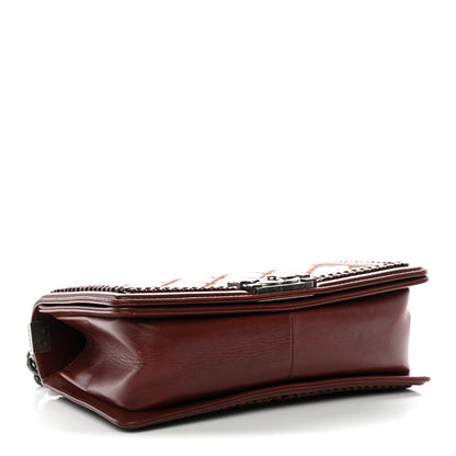 Chanel Goatskin Quilted Medium Boy Handle Flap Burgundy 4 of 9