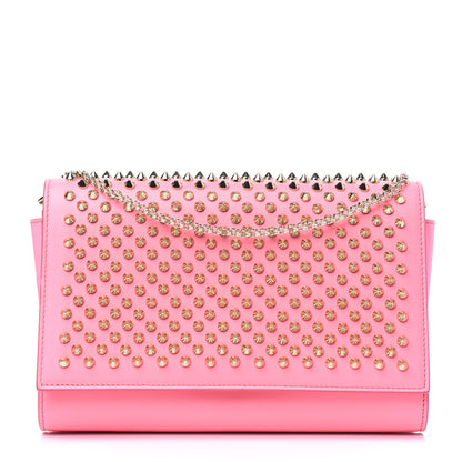 Christian Louboutin Calfskin Spikes Paloma Clutch Gold Dolly 1 of 10