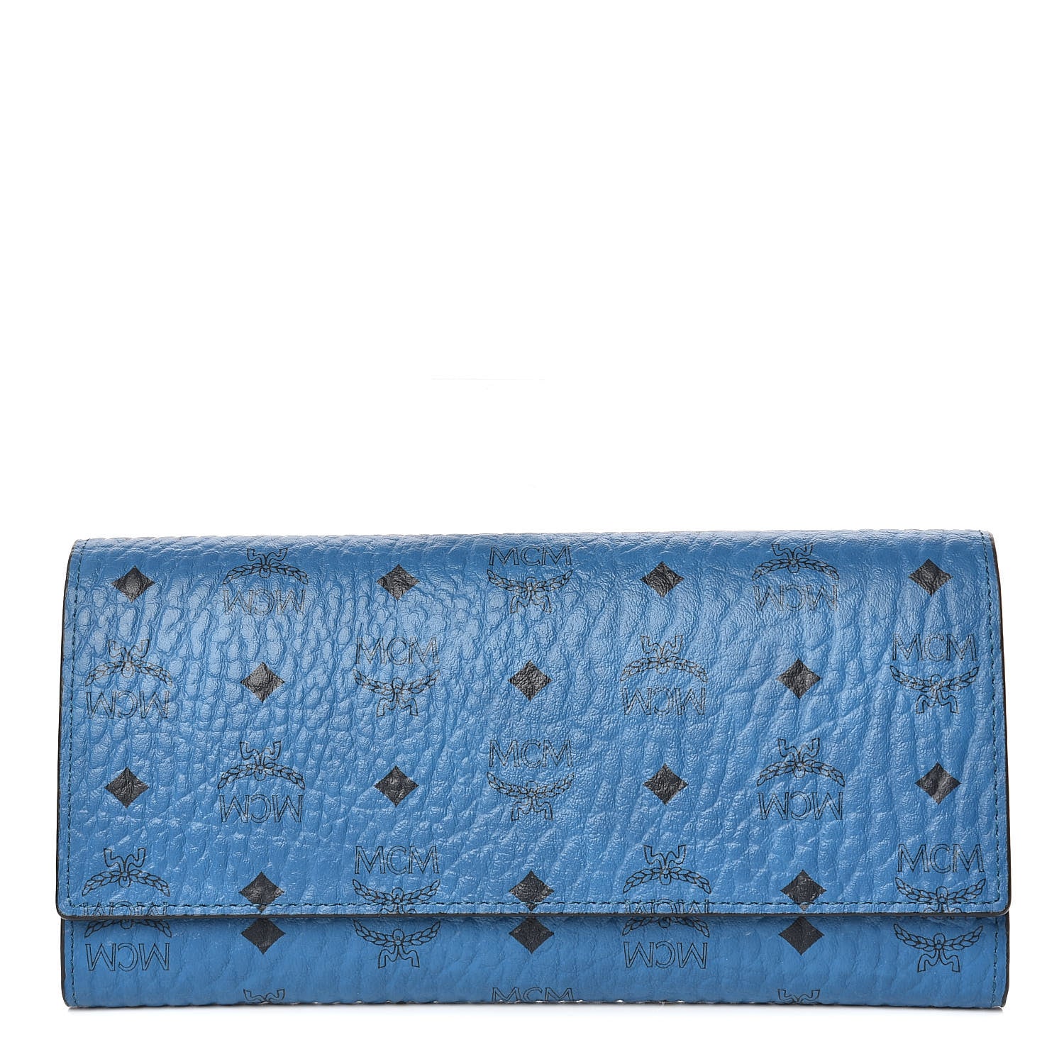 MCM Visetos Continental Flap Wallet Munich Blue 1 of 8