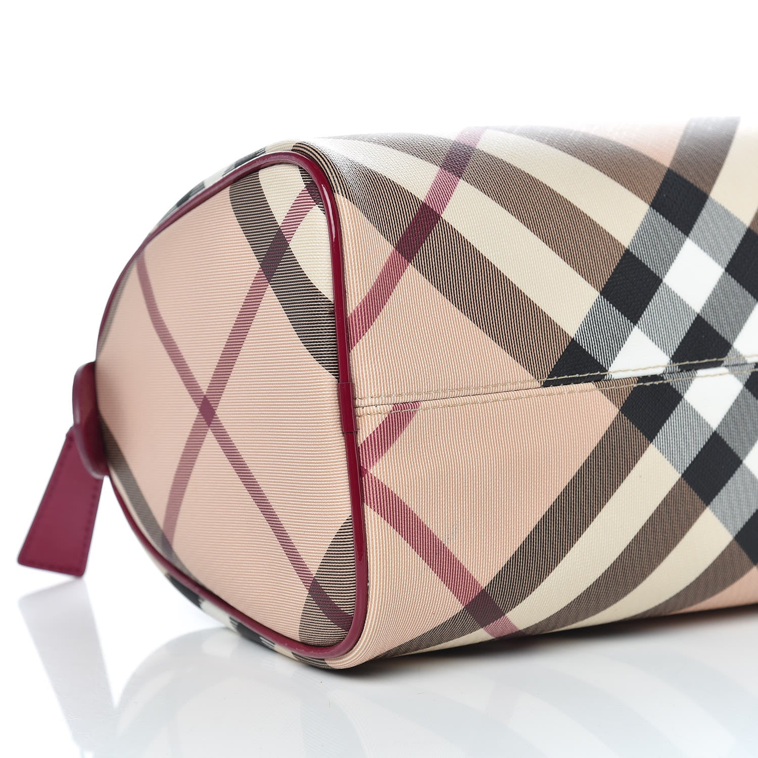 Burberry Patent Nova Check Chester Bowling Bag Raspberry Sorbet 9 of 12