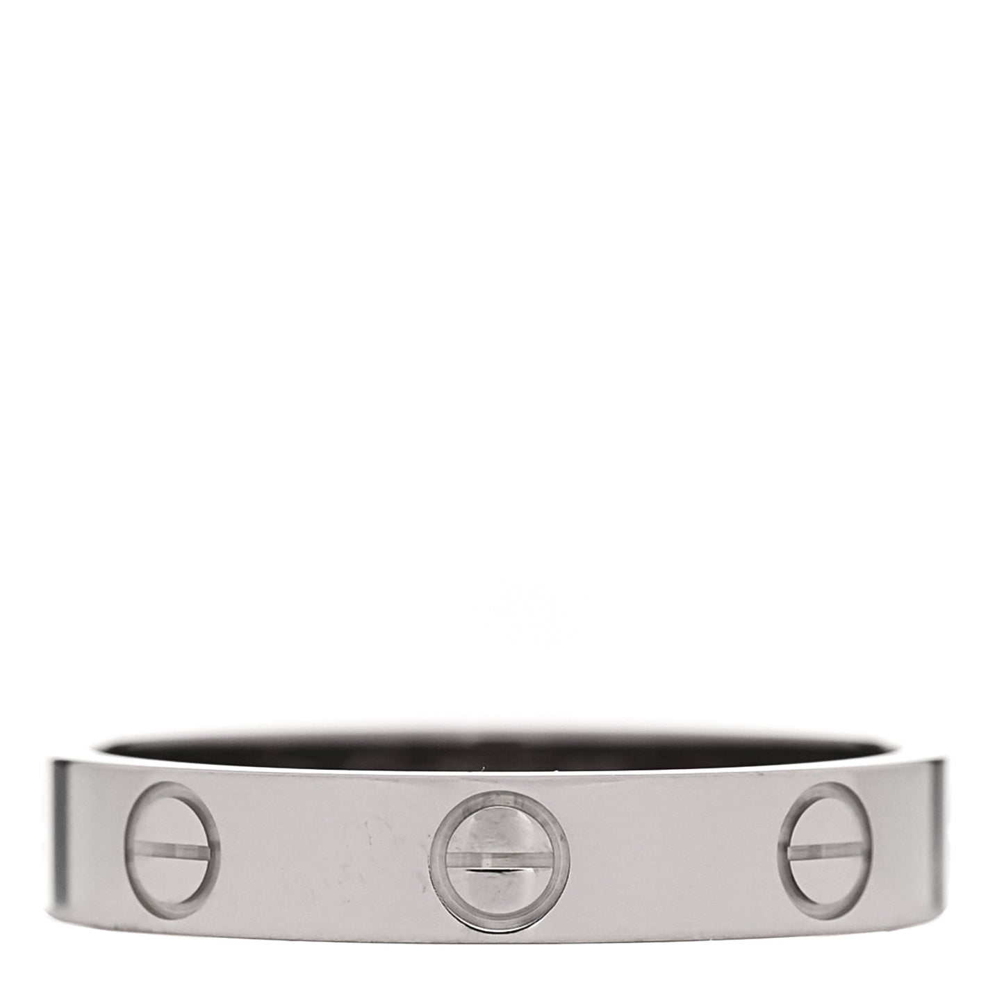 18K White Gold 3.5mm LOVE Wedding Band Ring 55 7.25