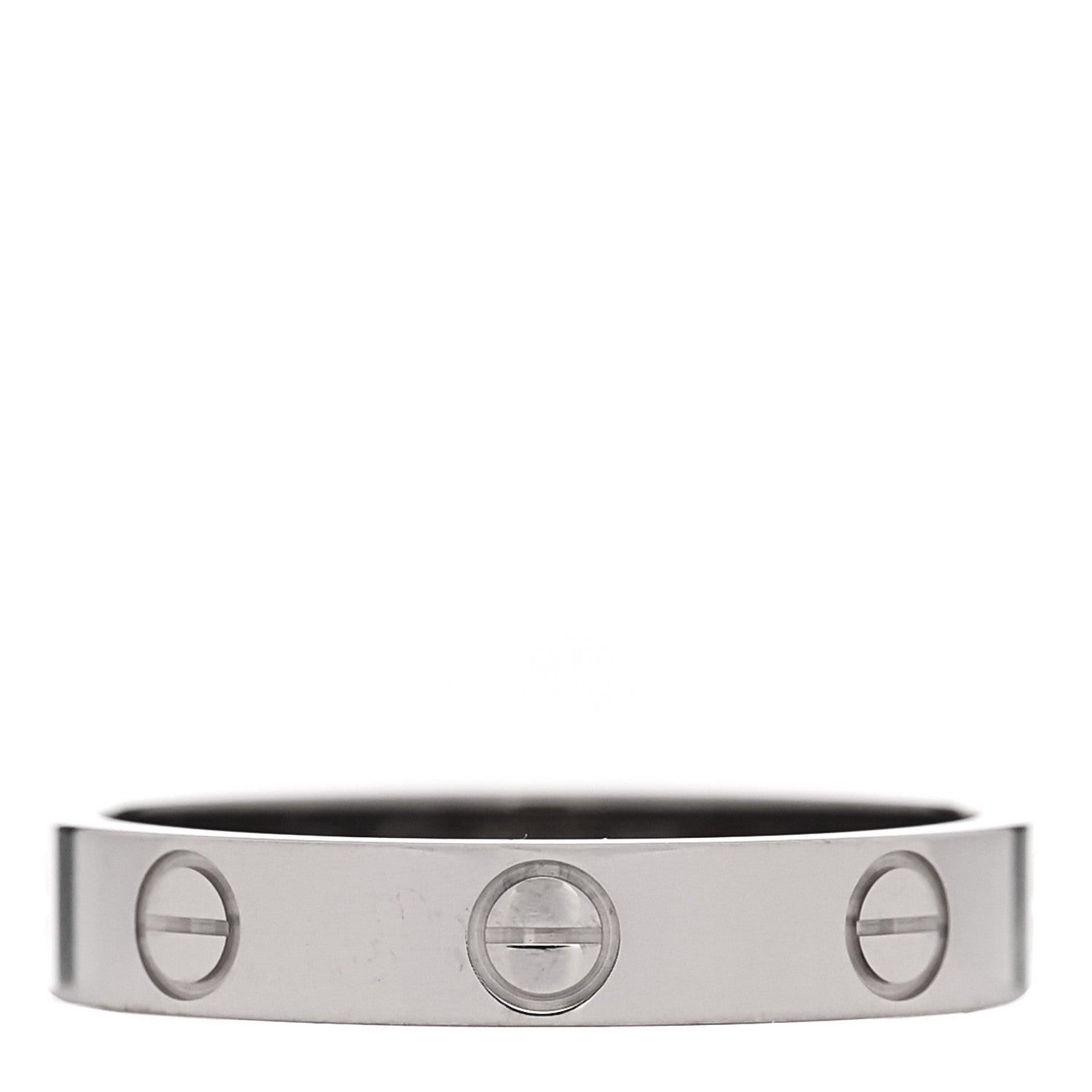 Cartier 18K White Gold 3.5mm LOVE Wedding Band Ring 55 7.25 1 of 5