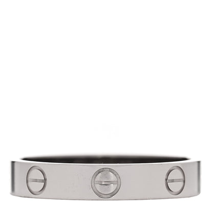 Cartier 18K White Gold 3.5mm LOVE Wedding Band Ring 55 7.25 1 of 5
