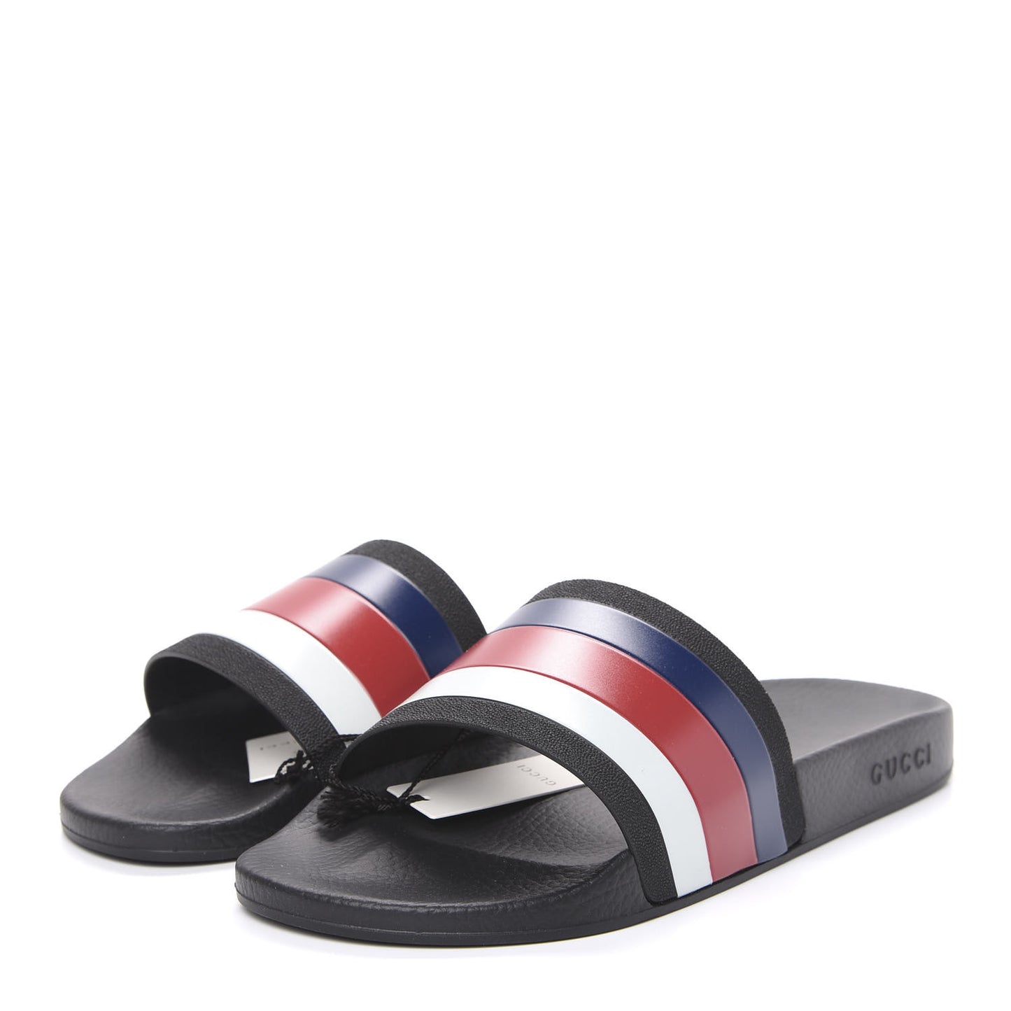 Rubber Web Mens Pool Slide Sandals 13 Black Mystic White Hibiscus Red Marine