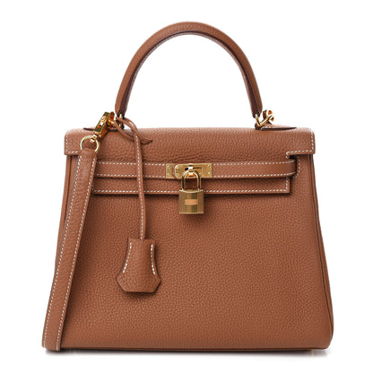 Hermes Togo Kelly Retourne 25 Gold 1 of 37