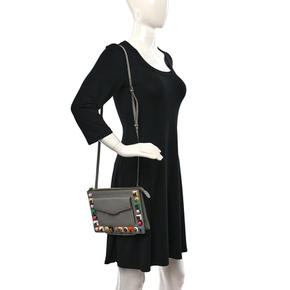 Fendi Vitello Dolce Studded Mini 2Jours Pouch Ardesia Multicolor 2 of 16