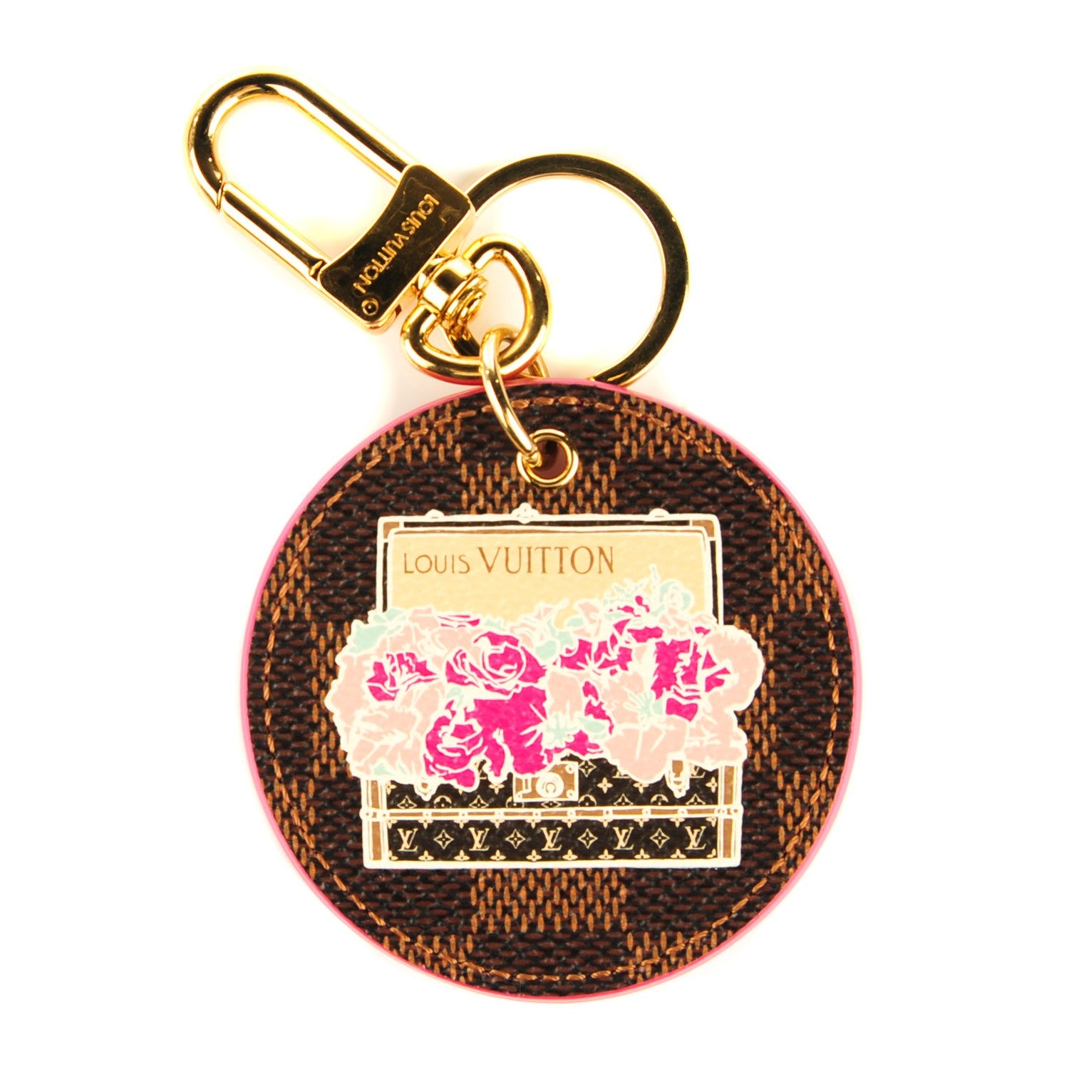 Louis Vuitton Damier Ebene Illustre Posies Bag Charm 1 of 6