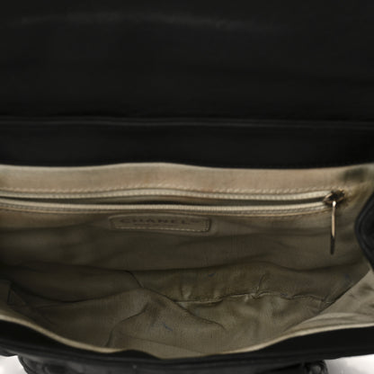 Chanel Washed Lambskin Quilted Medium Chain Around Messenger Black 5 of 13