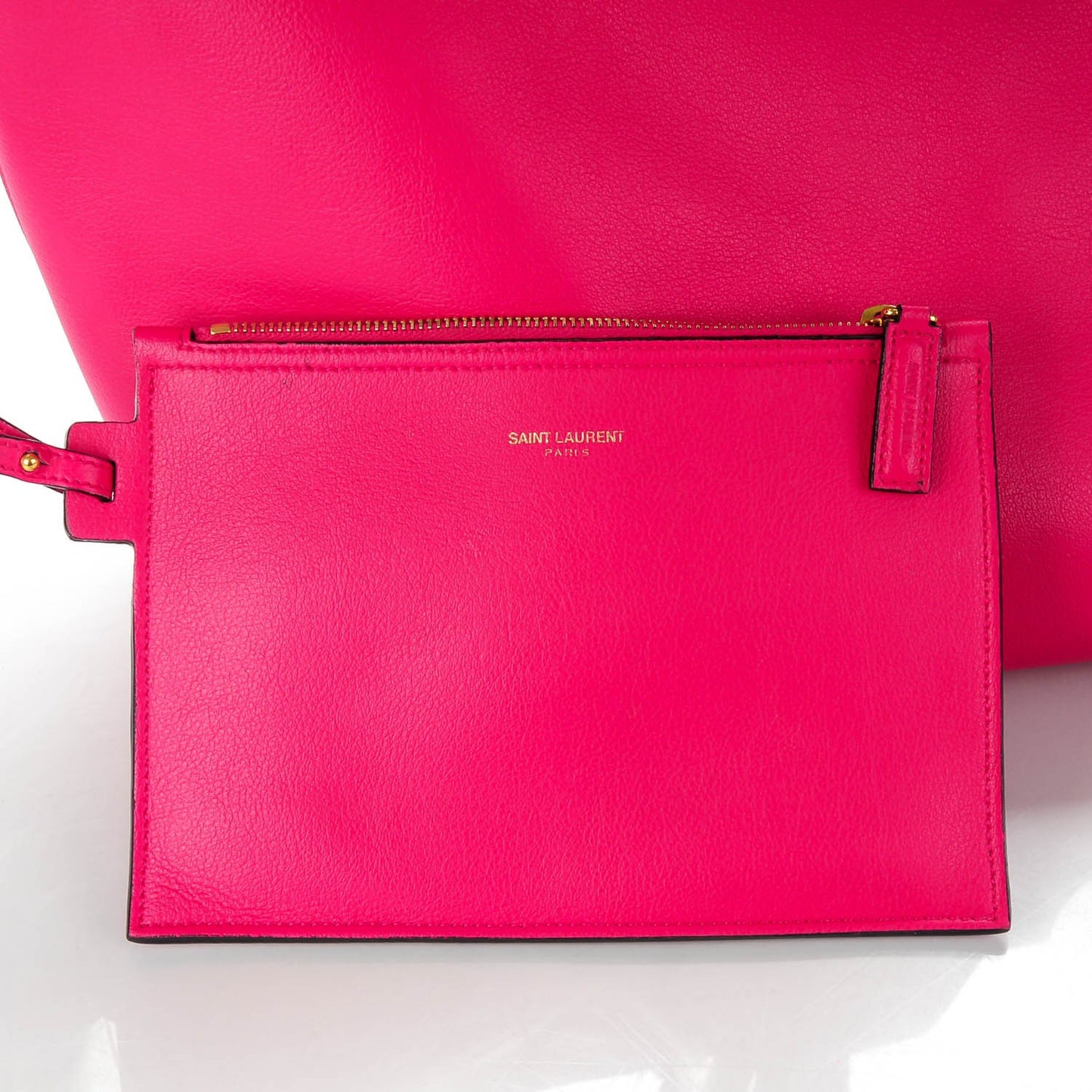 Calfskin Large Shopping Tote Fuchsia