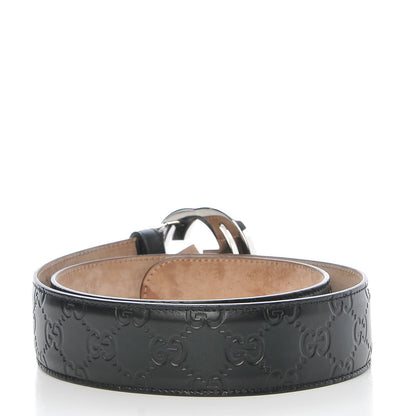 Gucci Guccissima Signature Interlocking G 40mm Belt 80 32 Black 3 of 12