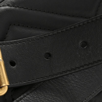 Gucci Calfskin Matelasse Animal Studs GG Marmont Belt Bag 85 34 Black 11 of 13