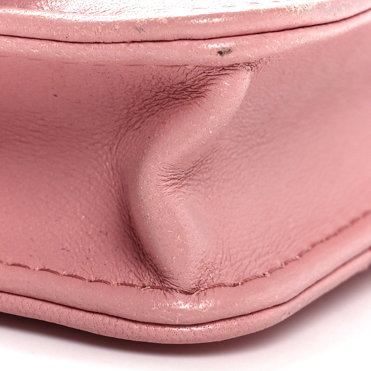 Lambskin Quilted Chanel 19 Flap Card Holder With Chain Rose