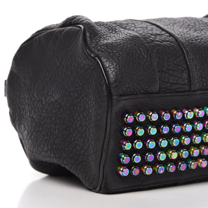 Alexander Wang Pebbled Lambskin Rocco Matte Black Iridescent Hardware 6 of 8
