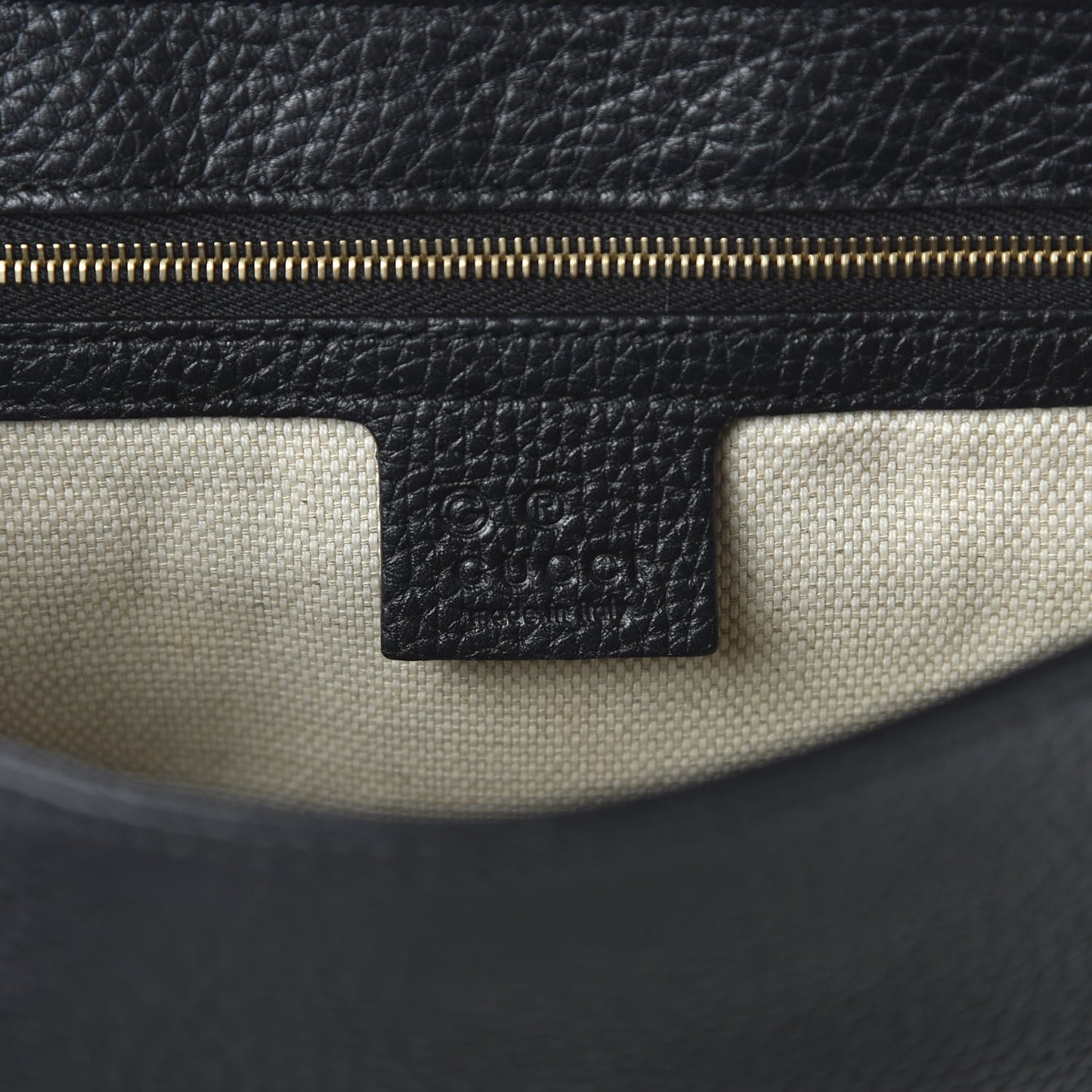 Pebbled Calfskin Medium Soho Flap Crossbody Black