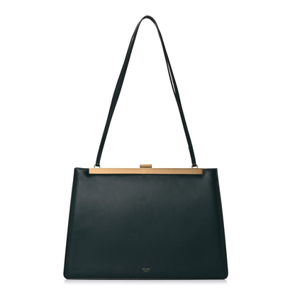 Celine Smooth Calfskin Medium Clasp Shoulder Bag Forest 1 of 14