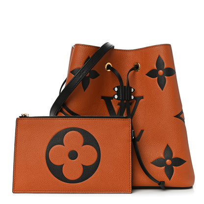 Louis Vuitton Empreinte Monogram Giant Crafty Neonoe MM Caramel Black 1 of 11
