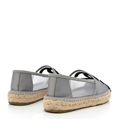 Chanel Mesh Grosgrain CC Espadrilles 35 Grey 4 of 9