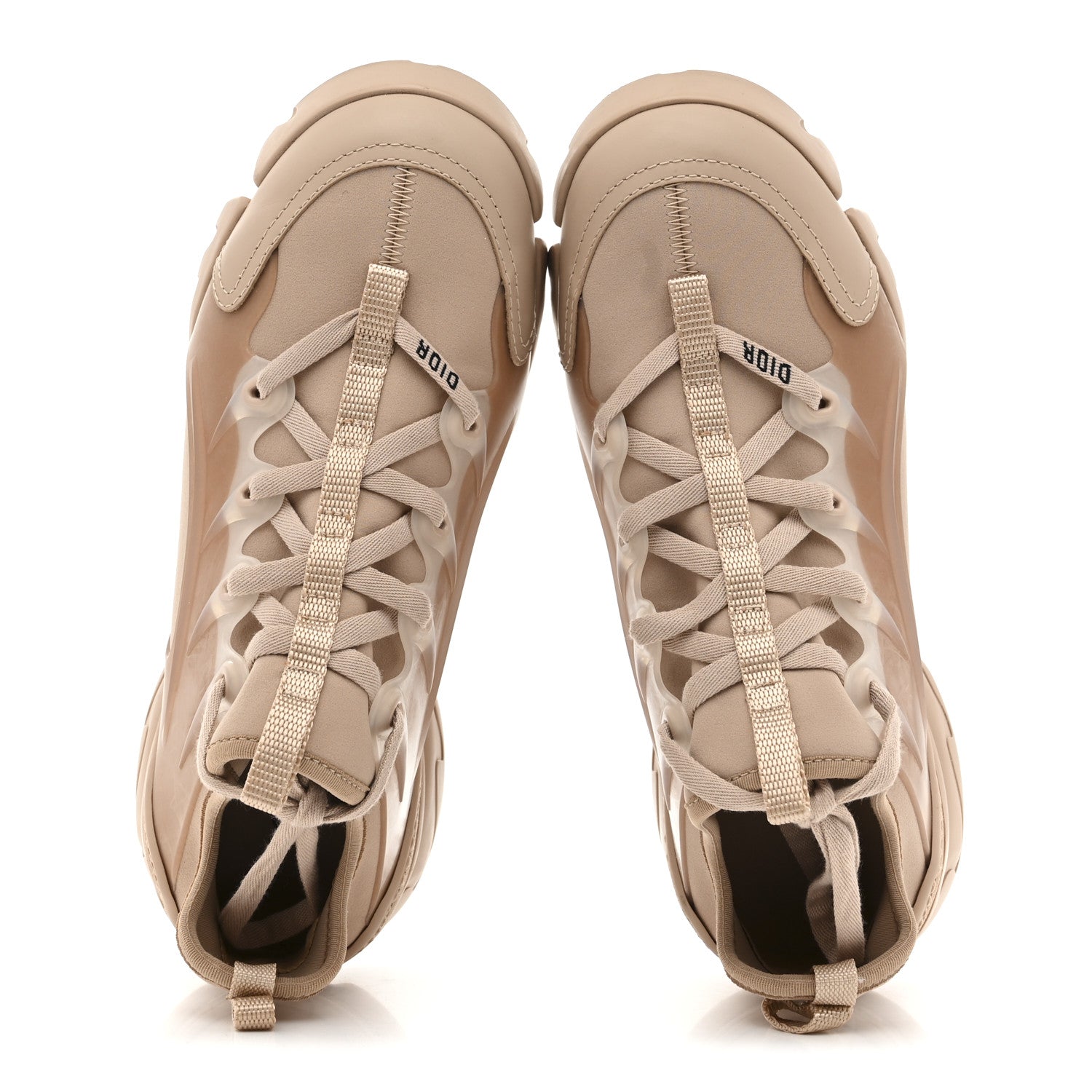 Christian Dior Neoprene Rubber Womens D-Connect Sneakers 36 Nude 5 of 9