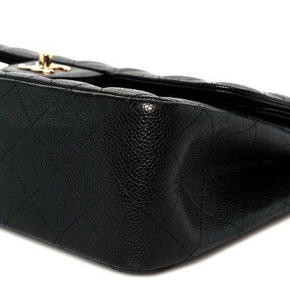 Chanel Caviar Quilted Jumbo Double Flap Black 11 of 12