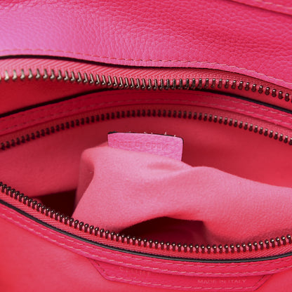 Celine Drummed Calfskin Mini Luggage Fluo Pink 7 of 16