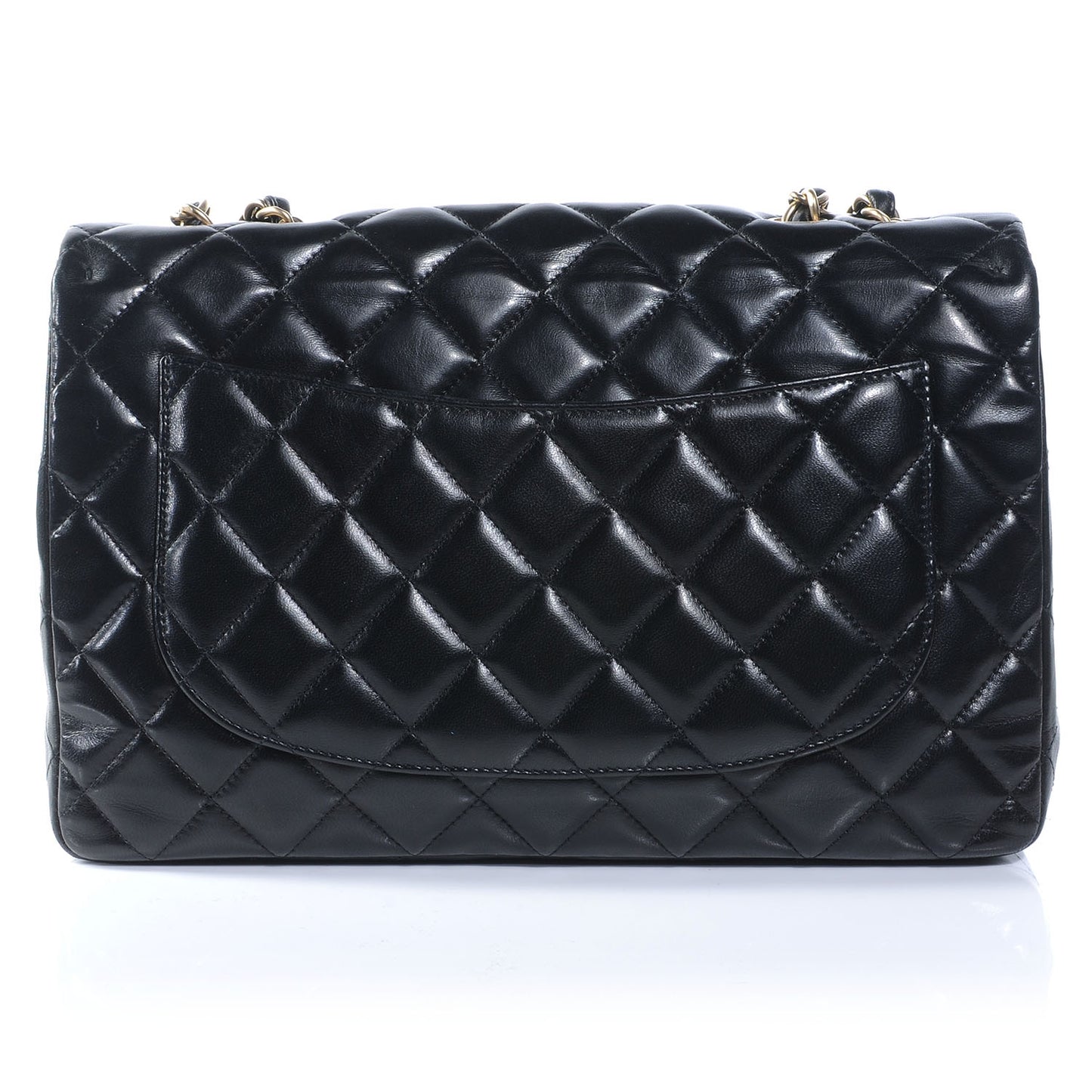 Lambskin Jumbo Single Flap Black