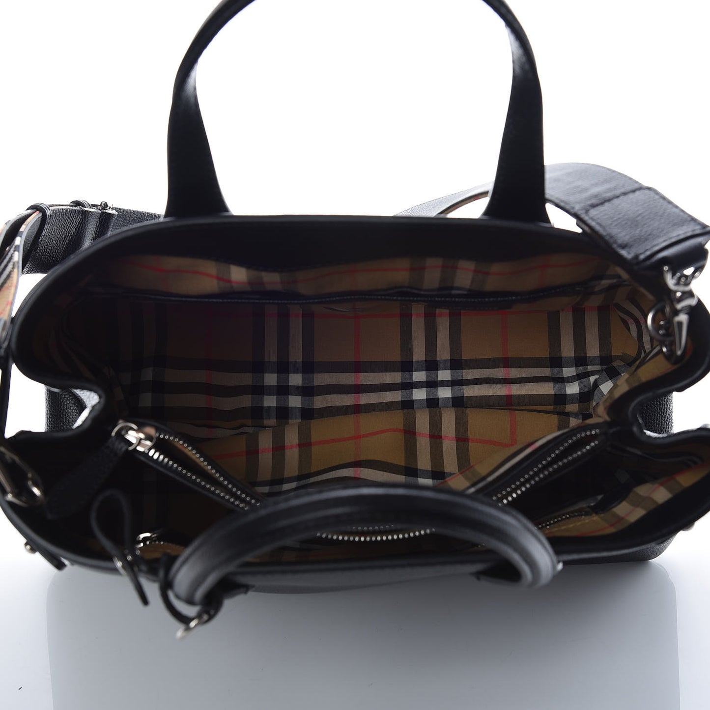 Derby Calfskin Medium Banner Tote Black