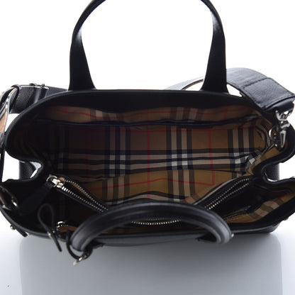 Burberry Derby Calfskin Medium Banner Tote Black 5 of 12