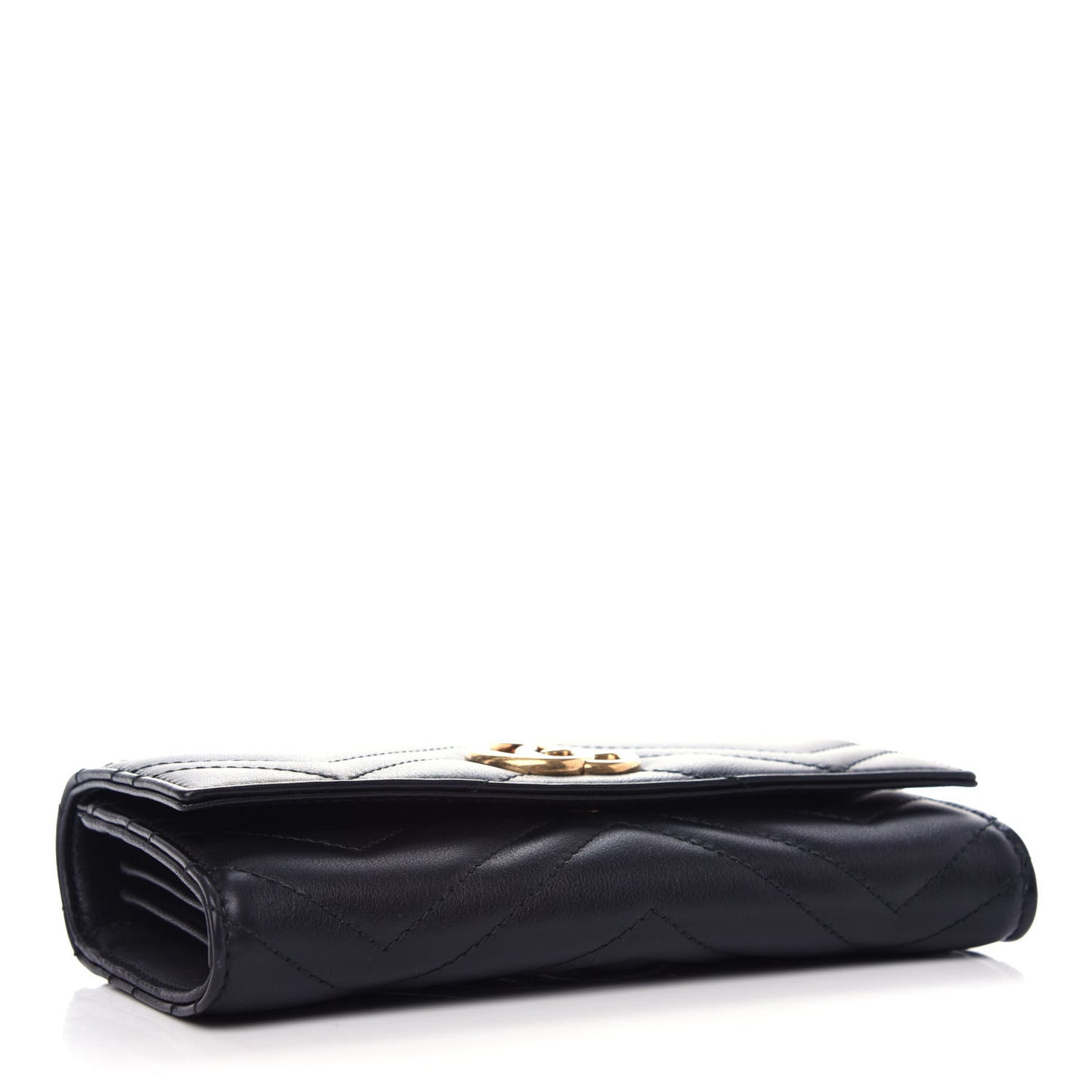 Calfskin Matelasse GG Marmont Continental Wallet Black