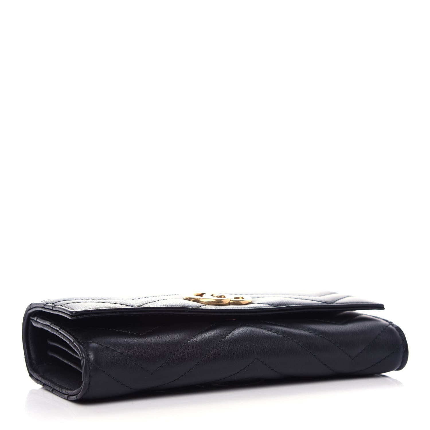 Gucci Calfskin Matelasse GG Marmont Continental Wallet Black 4 of 8