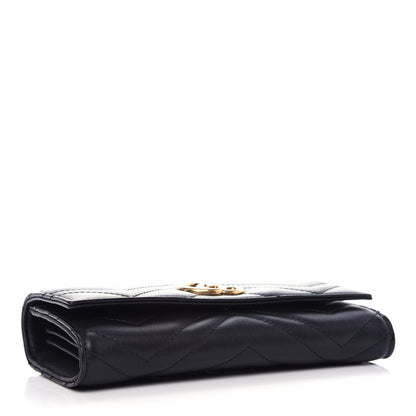 Gucci Calfskin Matelasse GG Marmont Continental Wallet Black 4 of 8