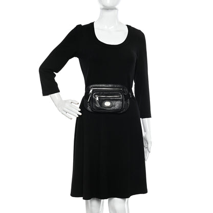 Gucci Fluffy Calfskin Morpheus Double Zip Belt Bag Black 2 of 12