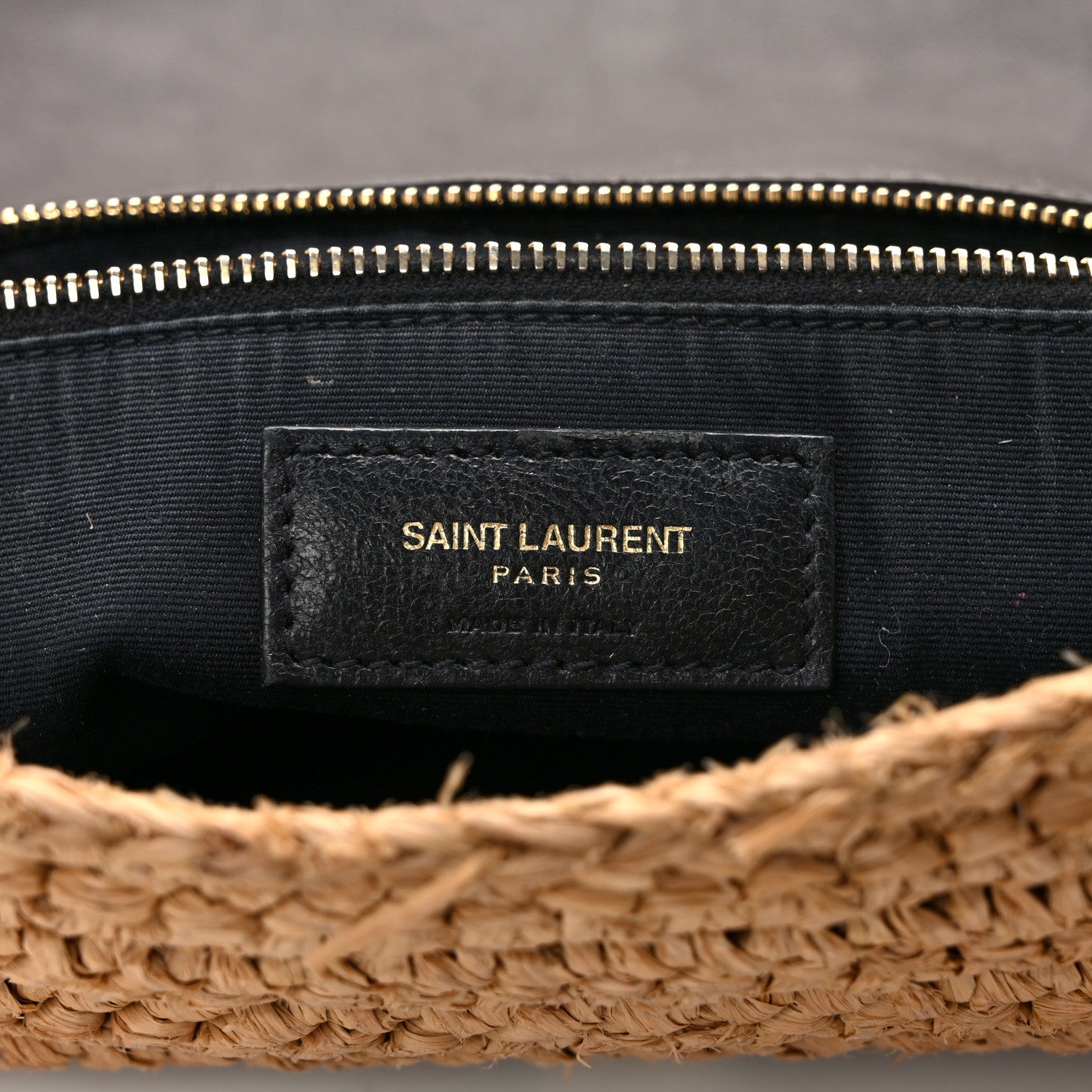 Saint Laurent Raffia Calfskin Monogram Medium Niki Chain Satchel Natural 6 of 11