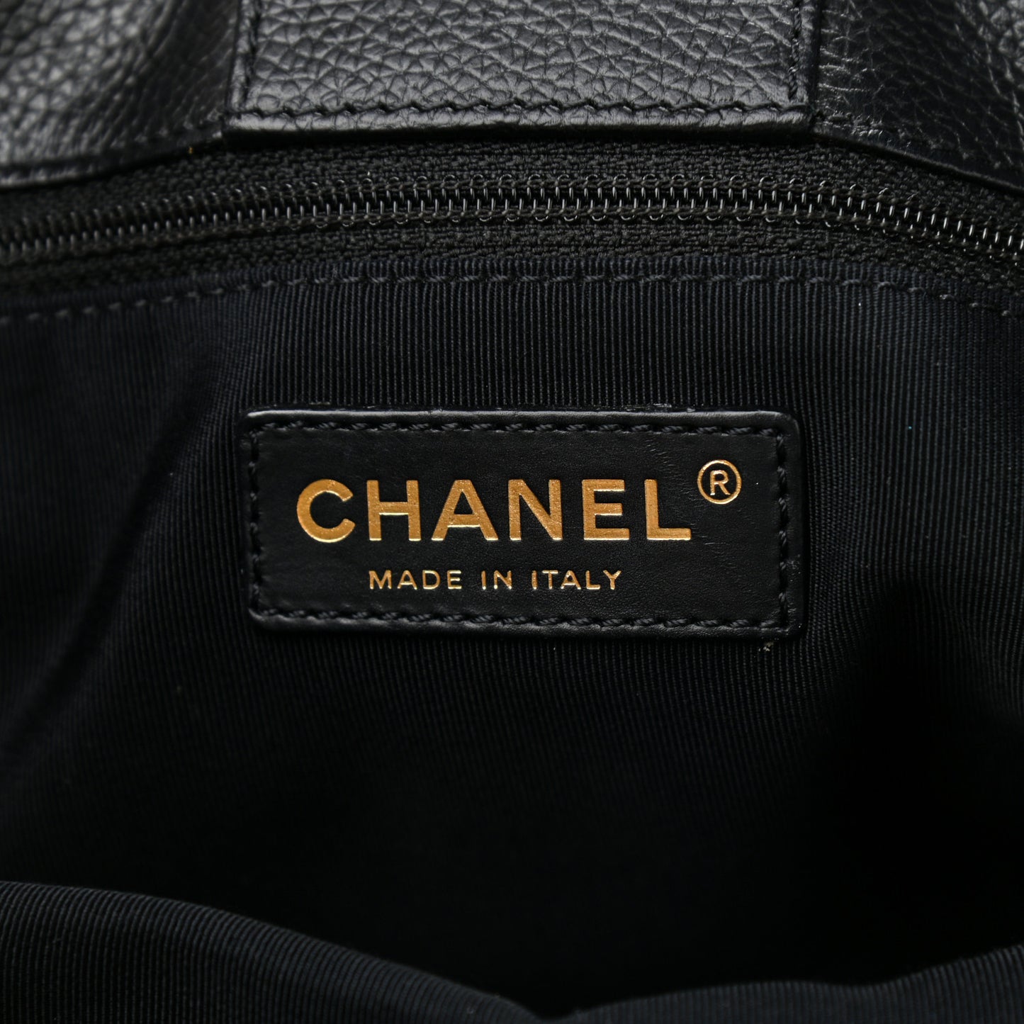 Calfskin Cerf Executive Shopper Tote Black
