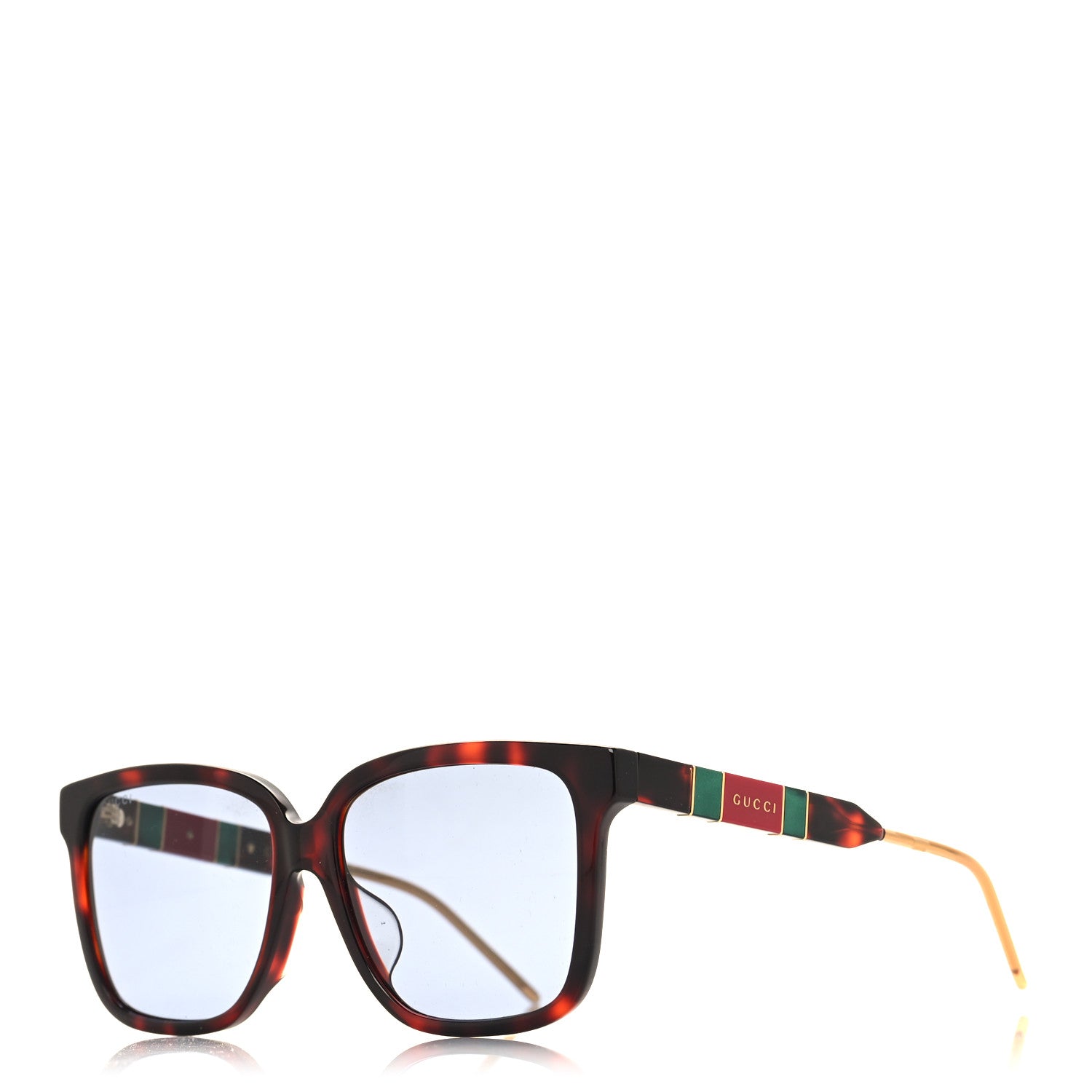Gucci Acetate Square Sunglasses GG0599SA Black Tortoiseshell Pearlescent 1 of 9