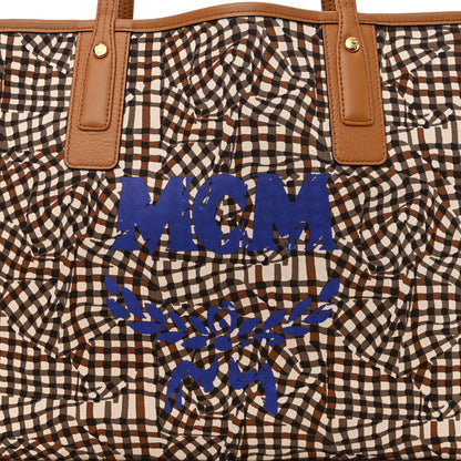 MCM Visetos Medium Liz Reversible City Series Las Vegas Shopper Tote Cognac 12 of 14