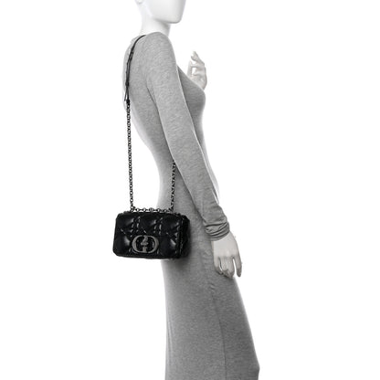 Christian Dior Calfskin Macrocannage Small Caro Bag Black 2 of 10