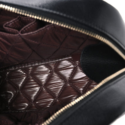 Chanel Caviar Quilted Medium Curvy Pouch Cosmetic Case Black 5 of 8